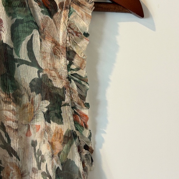 AUTHENTIC ZIMMERMANN ARCADIA RUFFLE SILK TOP IN FLORAL SIZE 2 US SIZE M SOLD OUT - Picture 7 of 13